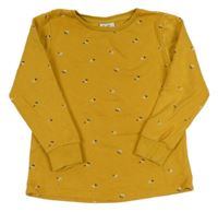 Žlutá mikina s kytičkami Topolino