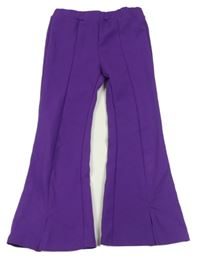 Fialové flare kalhoty Shein