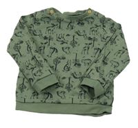 Khaki mikina s losy Tu