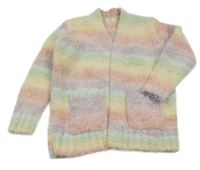 Barevný pruhovaný pletený cardigan Next