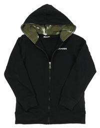 Černá propínací mikina s kapucí Chiemsee 