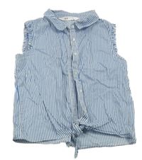 Modro-bílá pruhovaná halenka H&M