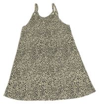 Béžovo-černé puntíkaté šaty H&M