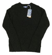 Nové - Tmavozelený žebrovaný svetr Jack & Jones