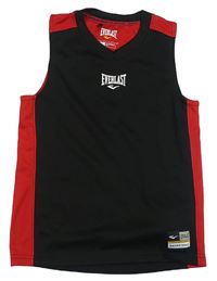 Černo-červené sportovní tílko s logem Everlast