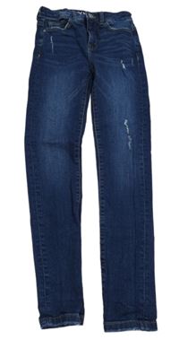 Modré high rise skinny rifle s prošoupáním C&A
