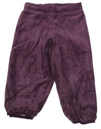 Vínové sametové tepláky H&M