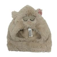 Béžová kožešinová podšitá kukla se sovou Monsoon