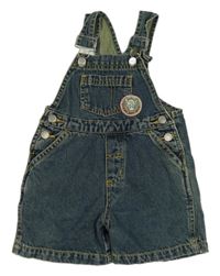 Tmavomodré laclové rifle s býkem 