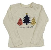 Smetanové triko se stromečky M&Co.