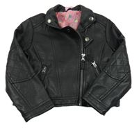 Černý koženkový jarní křivák Kiki&Koko