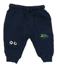 Tmavomodré tepláky s dinosaury Next