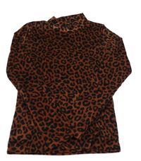 Hnědo-černé vzorované sametové triko Kids