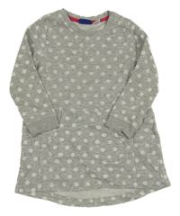 Šedé puntíkované teplákové šaty Lupilu 