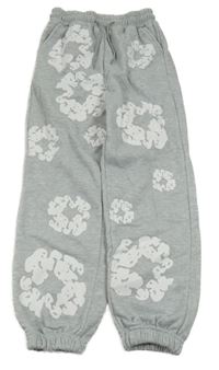 Šedé tepláky s potiskem 