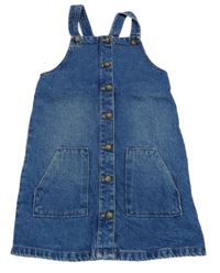 Modré riflové propínací šaty M&S