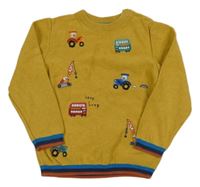 Okrový svetr s dopravními prostředky Next 