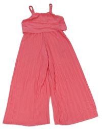 Růžový plisovaný culottes overal Clliper