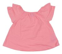 Neonově růžové tričko s vrstvenými rukávy Dopodopo