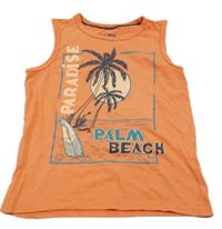 Oranžové tílko s palmami Little kids