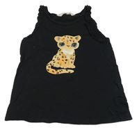 Černý top s leopardem H&M
