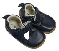 Tmavomodré kožené capáčky Next 