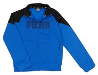 Safírovo-černá propínací mikina s logem Puma