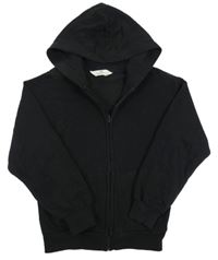Černá propínací mikina s kapucí H&M