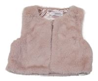 Světlerůžová kožešinová podšitá vesta Primark