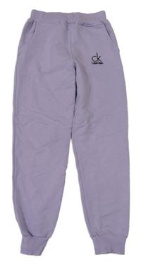Levandulové tepláky s logem Calvin Klein