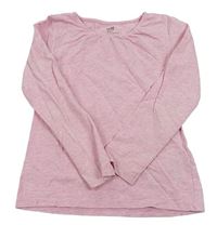 Světlerůžové melírované triko H&M