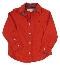 Červená košile s výšivkou H&M