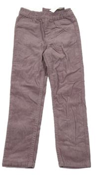 Nové - fialovohnědé manšestráky lupilu