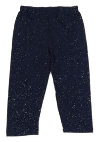 Tmavomodré třpytivé capri legíny Topolino