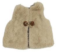 Smetanové kožešinové zateplené bolérko Zara