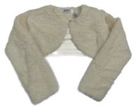 Smetanové kožešinové podšité bolérko BLUEBER