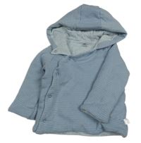 Modro-bílý pruhovaný zateplený kabátek s kapucí M&S