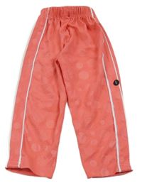Lososové vzorované puntíkaté teplákové kalhoty s pruhy PUMA