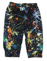 Černo-barevné skvrnité tepláky