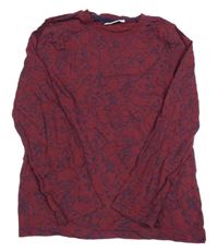 Tmavovínové triko se zvířátky Kids