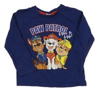 Tmavomodré triko s PAW PATROL nickelodeon