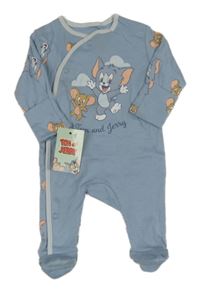Nové - modrošedý overal s Tomem a Jerrym PRIMARK