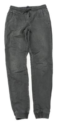 Šedé cuff slim teplákové rifle Denim Co.