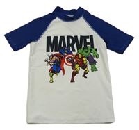 Bílo-tmavomodré UV tričko s Avengers zn. Next