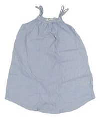 Modro-bílé pruhované krepové šaty H&M