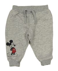 Šedé melírované tepláky s Mickeym Primark