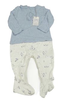 Světlemodro-bílý overal s balóny Mothercare