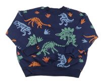 Tmavomodrá mikina s dinosaury F&F