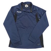 Tmavomodrá sportovní funkční polo mikina Kipsta
