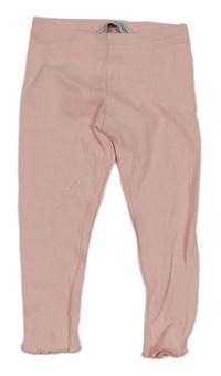 Růžové žebrované legíny Primark